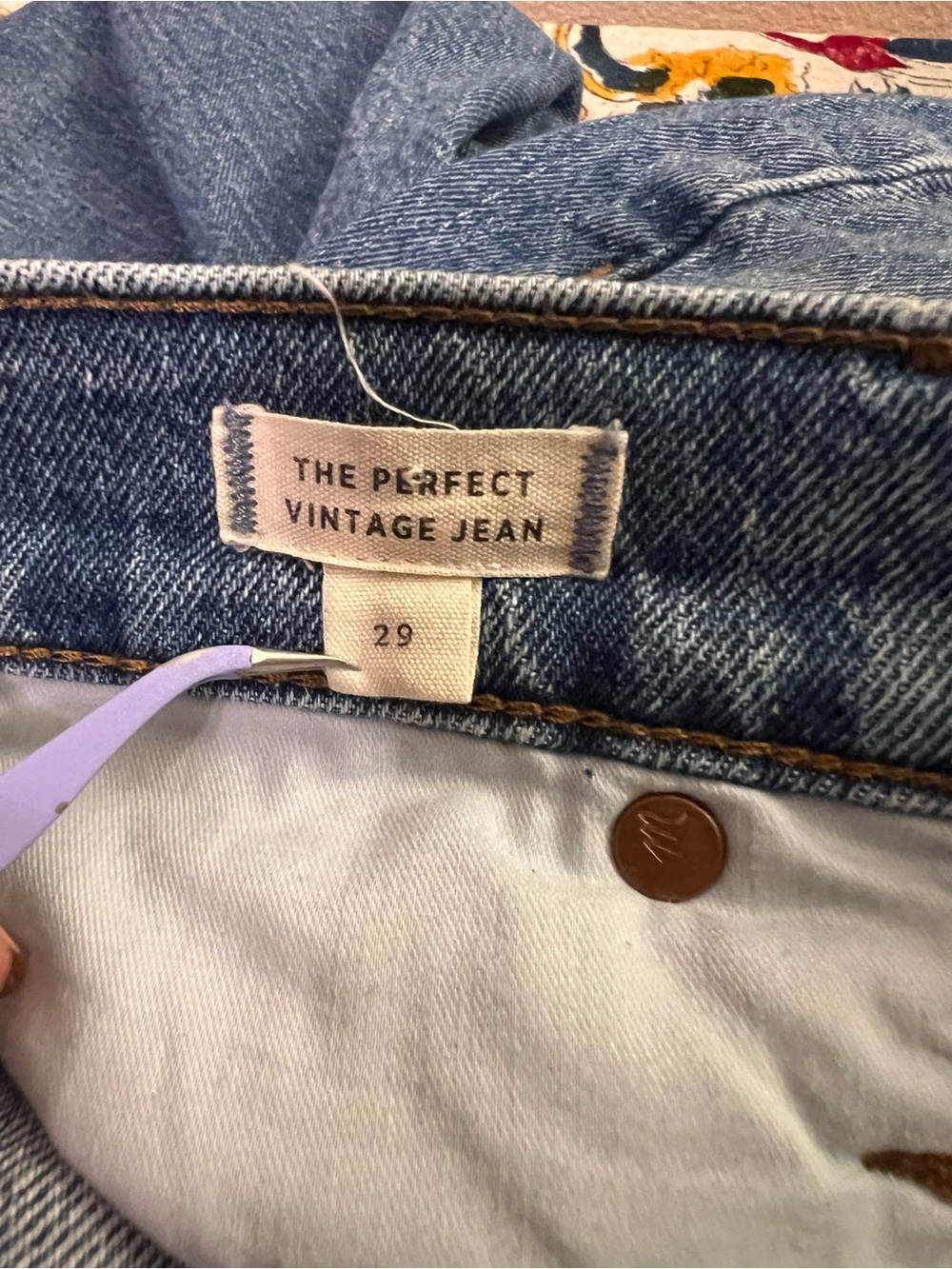 Madewell The Perfect Vintage Jean Raw Hem Medium Wash Size 29 - Picture 8 of 13